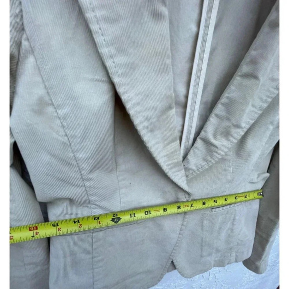 London Jean Womens Courdery Career Blazer Jacket Beige Sz 8 - Picture 6 of 9
